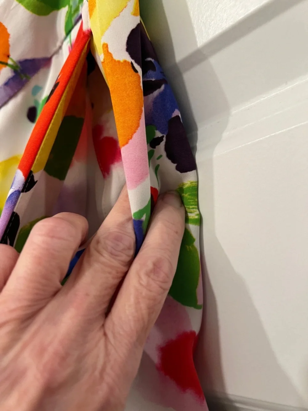 Ralph Lauren Multicolor Floral Wide-Leg Pants - White Base - Picture 4 of 11